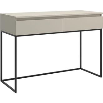 Selsey Selsey - Bemmi - Escritorio De Tocador Con Estructura Met&aacute;lica Negra - 120 Cm - Gris Beige