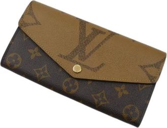 Louis Vuitton Pre-owned Wallets, female, Brown, Size: ONE SIZE Pre-owned Portefeuille Sarah Monogram Giant Reverse Wallet