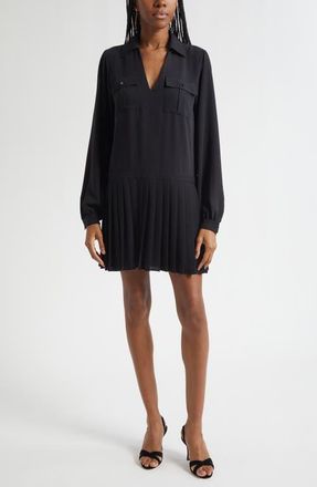 Ramy Brook Mercedes Long Sleeve Minidress in Black at Nordstrom, Size Xx-Large