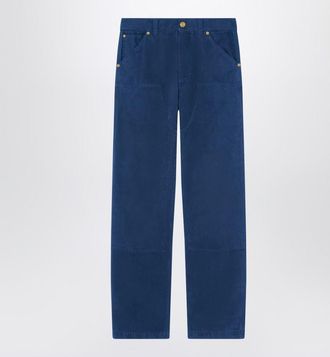 Versace Petrol Cotton Carpenter Trousers
