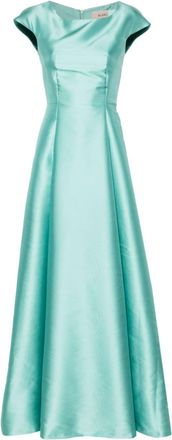 Blanca Vita Arnica satin flared gown - women - Polyester - 44 - Green