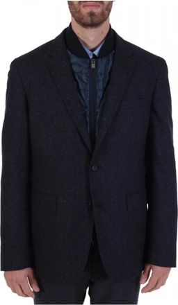 HUGO BOSS Hadik 2 Afneembare Jas - Heren - Blazers - Blauw - M - Wol - Jassen