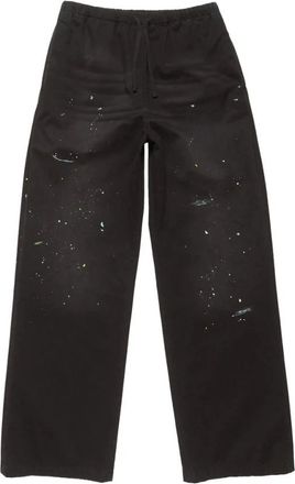 Acne Studios Gecoloreerde Katoenen Broek - Heren - Sweatpants - Zwart - XL - Katoen - Broeken
