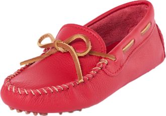 Minnetonka Womens Classic Driving Moccasin, Red, 9 UK
