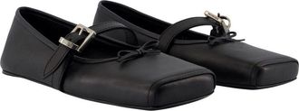 Balenciaga Womens Bel Air Ballerinas - Balenciaga Leather Black Calfskin Shoes Flat-Shoes