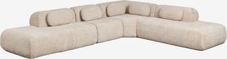 Sklum Sof&aacute; Modular Rinconera De 4 Piezas Con Doble Div&aacute;n En Chenilla Envasado Al Vac&iacute;o Merida Sklum