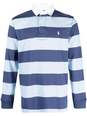 Polo Ralph Lauren Polo a righe con ricamo - Blu