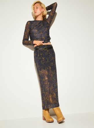 Icone Womens Micromesh maxi skirt
