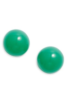 Clare Vivier Le Bead Stud Earrings in Emerald at Nordstrom