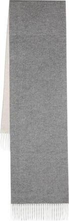 D4.0 logo-patch scarf - men - Cashmere/Silk - One Size - Neutrals