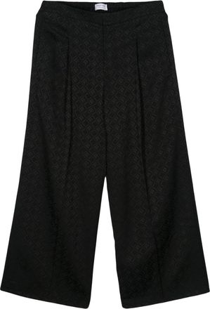 Marine Serre Moon Diamant-jacquard trousers - men - Viscose/Viscose/Elastane/Wool - 52 - Black