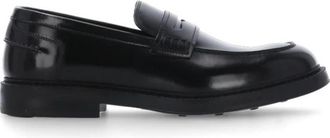 Doucal's Loafers Bruge XL - Heren - Loafers - Zwart - 42 1/2 EU - Leer - Schoenen