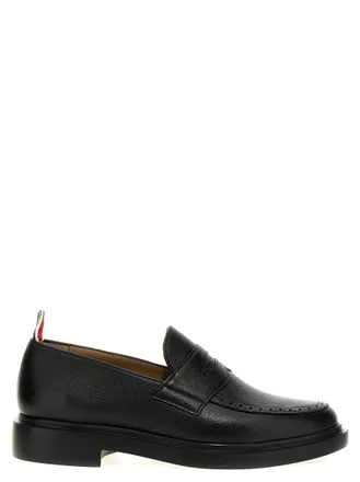Thom Browne Black Slip-On Loafers