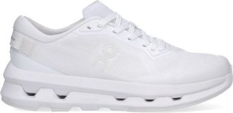 On White Cloudzone Segmented Sole Fabric Sneakers