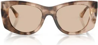 Jimmy Choo London 52mm Butterfly Sunglasses in Chai Havana/light Brown at Nordstrom