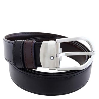 Montblanc Horseshoe 30 mm Reversible Belt In Meisterstuck Leather