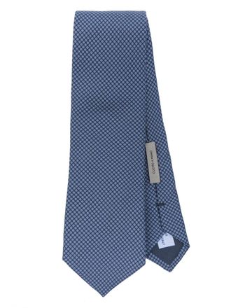 Corneliani Zijden stropdas - Blauw