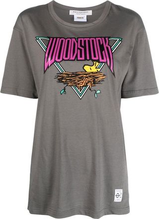 Philosophy di Lorenzo Serafini graphic-print cotton T-shirt - women - Cotton - L - Grey