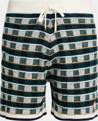 Casablanca Mosaic Cotton Knit Shorts