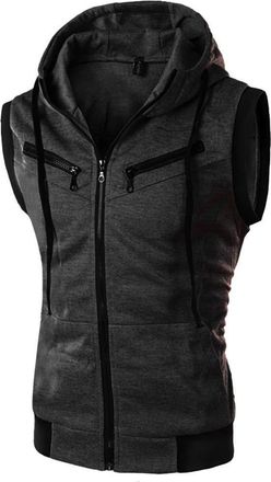 Generic Mens Vest Tank Tops Hooded Gym Shirt Sleeveless Plain Color Running Athletic Sports Muscle Bodybuilding Tshirts work polo shirts for men xxxl men s th