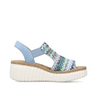 Rieker Womens 69172 Sandals In Blue/multi