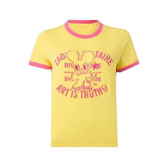 Zadig&Voltaire T-Shirts, female, Yellow, Size: XS Woos Blason T-Shirt