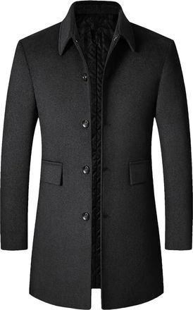 Generic Men Wool Blends Trench Coats Long Winter Jackets Autumn Winter Cashmere Jacket Male Casual Windpoof Overcoat