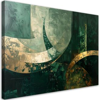 Feeby Impresi&oacute;n De Imagen, Formas Abstractas En Verde, 120x80