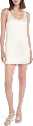 Favorite Daughter The Getting Ready Sleeveless Satin Minidress in Ivory at Nordstrom, Size X-Large