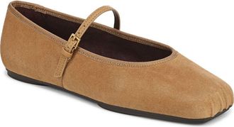 Franco Sarto Oriel Ballet Flat in Brown Leather at Nordstrom, Size 9.5