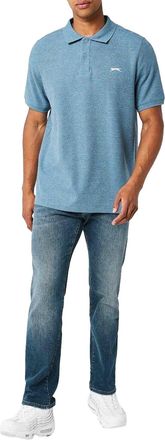 Slazenger Heren Geborduurd Logo Poloshirt (Denim Blue Marl)