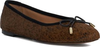 Dune London Womens Ladies Highest - Toe Cap Ballet Pump - Tan Suede - Size UK 6