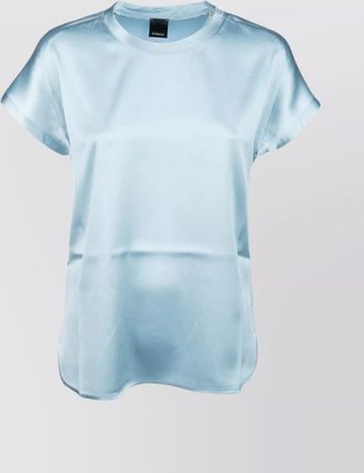 Pinko satin round neck short sleeve top