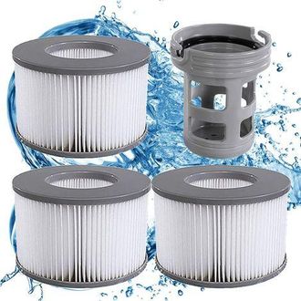 OEM Juego De 3 Cartuchos De Filtro - + Soporte De Filtro Incluido - Piscina Hinchable Mspa - Jacuzzi