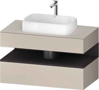 Duravit Duravit Qatego Consola Mueble Bajo Lavabo, 1 Extra&iacute;ble, 1 Caj&oacute;n