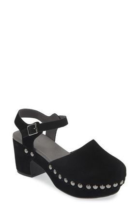 Chocolat Blu Garvey Platform Clog in Black Suede at Nordstrom, Size 9
