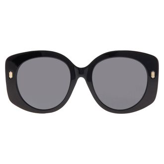 Fendi Smoke Oval Ladies Sunglasses FE40137F 01A 53
