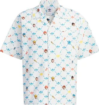 adidas originals x Monkey Kingdom Allover Print Shirt White Multicolor IP1803