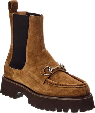 Gucci Horsebit Suede Bootie