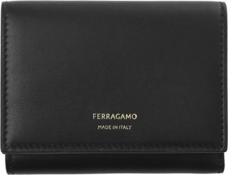 Ferragamo Trifold Leather Compact Wallet