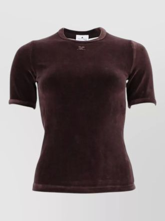 Courr&egrave;ges velvet t-shirt