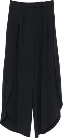 Max Mara Wijde broek - Dames - Wijde Broeken - Blauw - S - Broeken