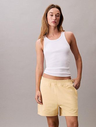 Calvin Klein Shorts De Ch&aacute;ndal De Felpa De Algod&oacute;n