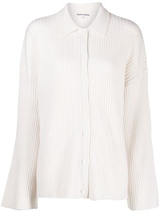 Reformation Fantino cashmere collared cardigan - White