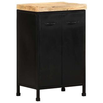 vidaXL Vidaxl - Aparador De Madera De Mango Rugosa 47x35x76 Cm