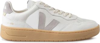 Veja Sneakers, male, White, Size: 10 US V-90 Leather Sneakers