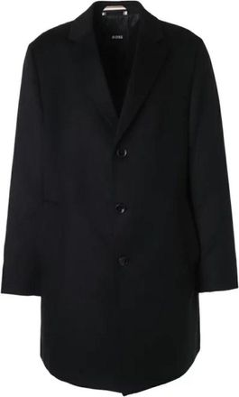 HUGO BOSS Mens H Jared 244 Wool Coat, Black