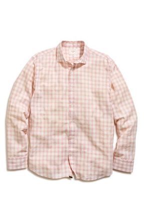 Billy Reid Hutcheson Plaid Button-Up Sport Shirt in Blush/White at Nordstrom, Size Xx-Large