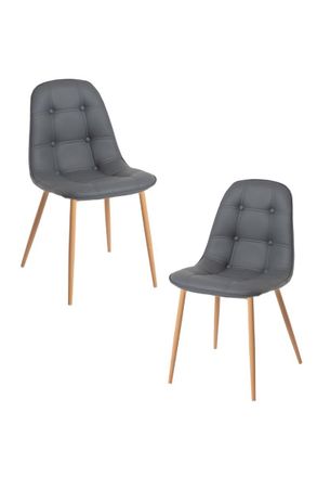 Regalos Miguel Regalos Miguel - Packs Sillas Comedor - Pack 2 Sillas Plazi - Gris Oscuro