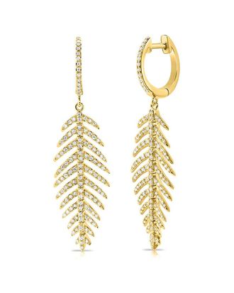 Sabrina Designs 14K 0.61 Ct. Tw. Diamond Feather Earrings